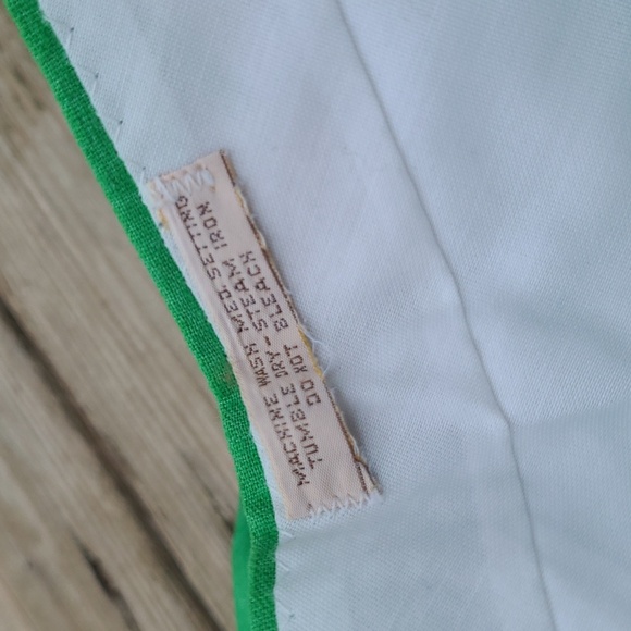 Vintage 60s 70s Bright Grass Green Full Length Fitted Pants No Size Tag - Picture 10 of 17